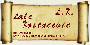 Lale Kostačević vizit kartica